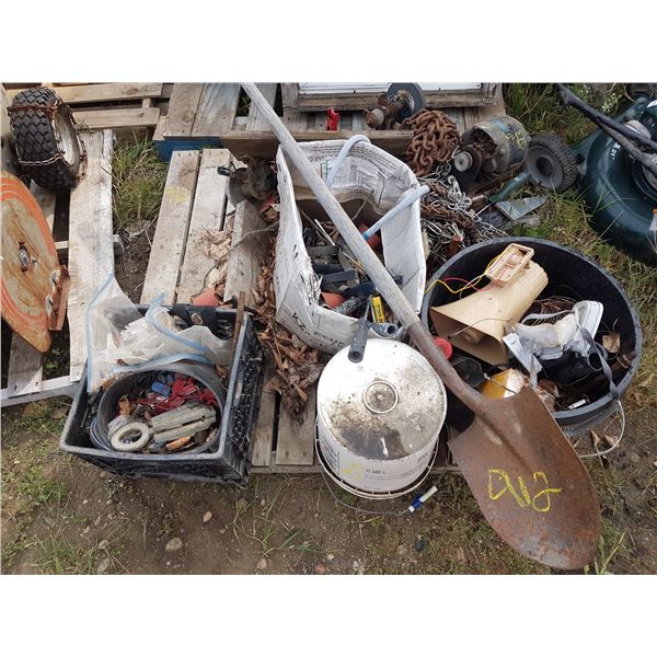 Lot Shovel & Chain & Misc. Items