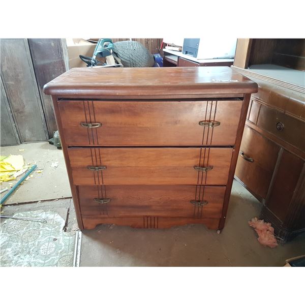 Antique Dresser With Mirror 18 X 36 X 35 Inch
