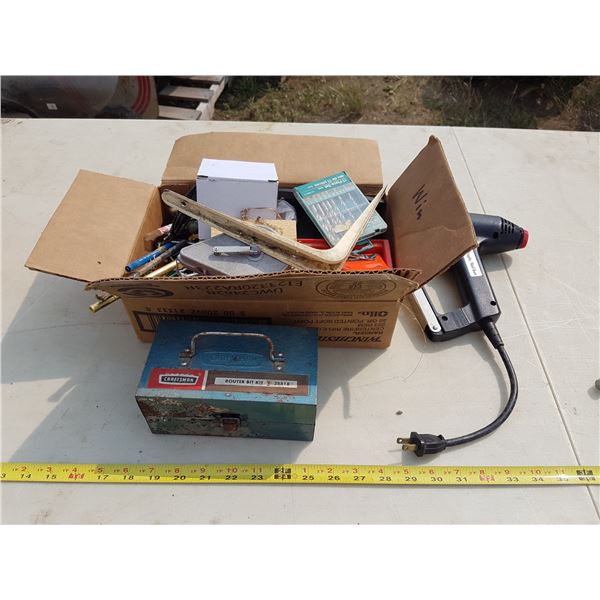 Router Bits & Electric Staple Gun & Misc. Items