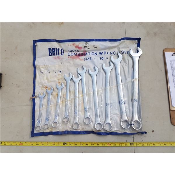 Partial 14 Pc. Wrench Set & Roll ( 5/8" - 1 1/4")