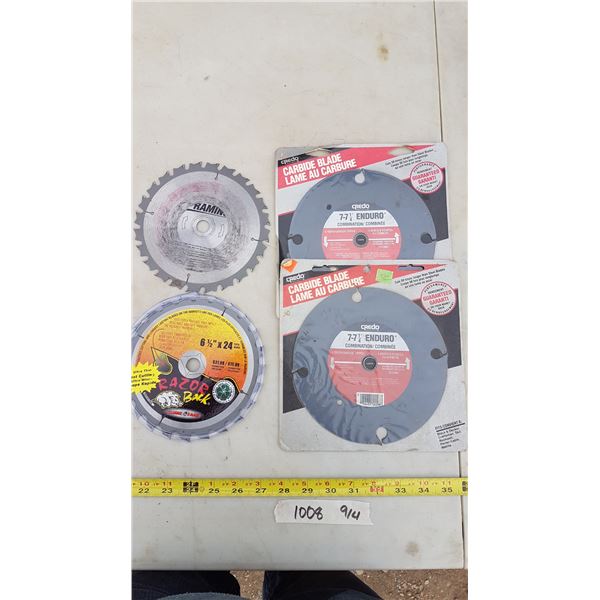 Lot Circular Saw Blades 6 1/2 " & 7/14" 3 New
