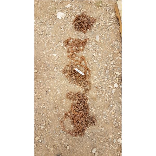 4 Various Unknow Size Tire Chains