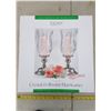 Image 1 : Crystal & Pewter Candle Holders NIB