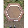 Image 2 : Hexagon shaped wooden side table