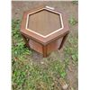 Image 3 : Hexagon shaped wooden side table