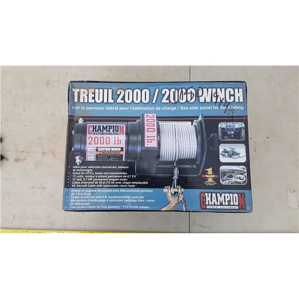 Champion 2000LB Winch NIB