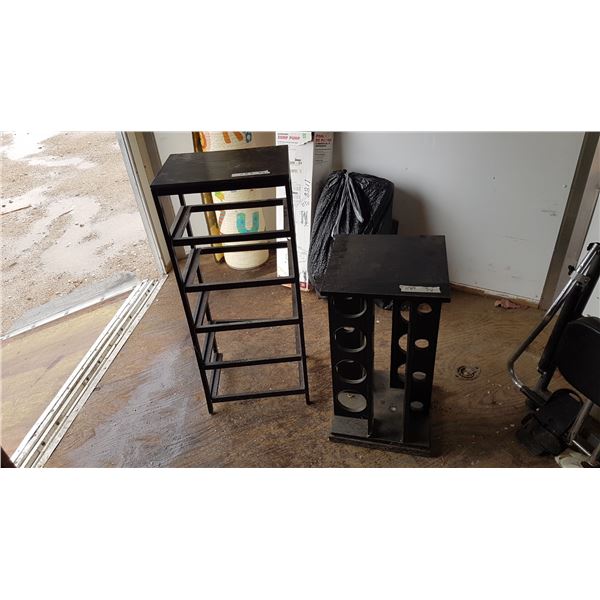 Stand & Wine Rack 16 X 12 X 38 Inch & 14 X 14 X 27 Inch