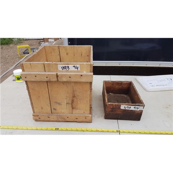 2 Vintage Wood Boxes