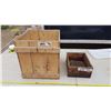 Image 1 : 2 Vintage Wood Boxes