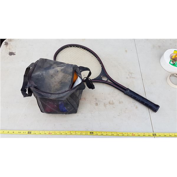 Lawn Bowling Balls & Tennis Racket