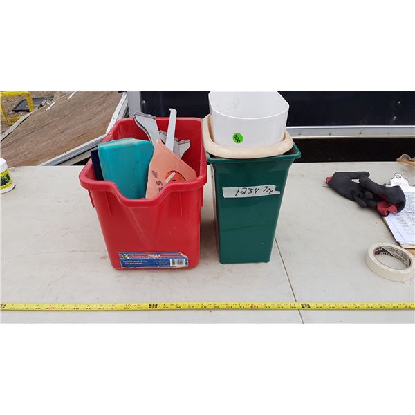 Mop Bucket & Trash Cans Etc.