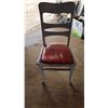 Image 1 : Vintage Wooden Chair With Leather Seat (Some Damage)