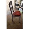 Image 2 : Vintage Wooden Chair With Leather Seat (Some Damage)