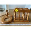 Image 2 : Lot Kitchen Coffee Pot, Wooden Lazy Susan, Napkin Holder, Salt and Pepper Holder