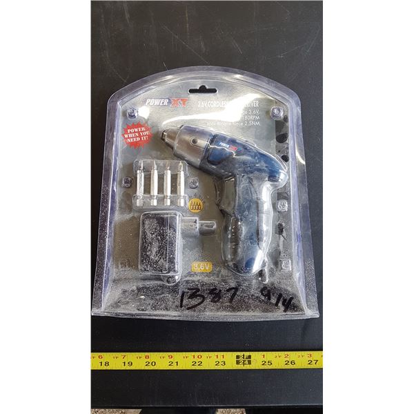 3.6V Cordless Screwdriver In Box