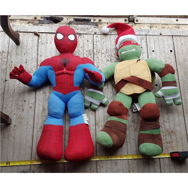 Spiderman & Ninja Turtle Stuffed Dolls