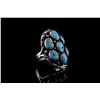 Image 3 : Navajo B. Touchine Sterling Silver Turquoise Ring