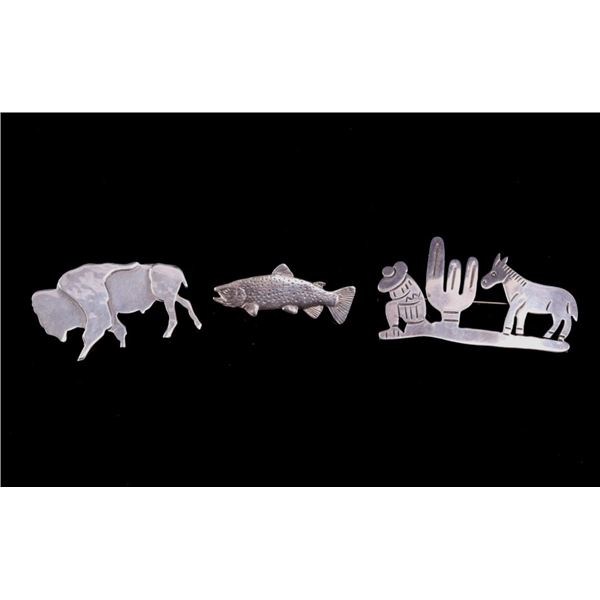 Taxco, Mexico Sterling Silver Story Teller Pins