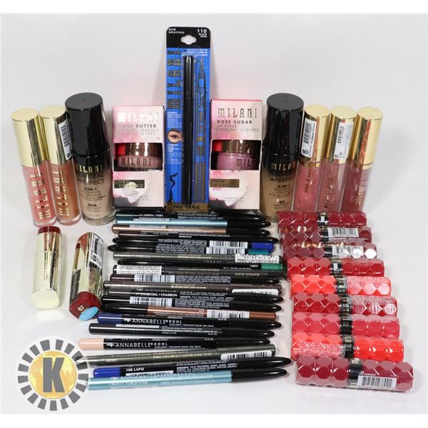 ASSORTED BAG OF MILANI MAKE UP PRODUCTS
