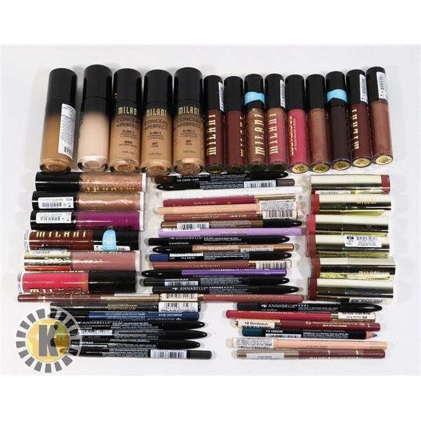 ASSORTED BAG OF MILANI MAKE UP PRODUCTS