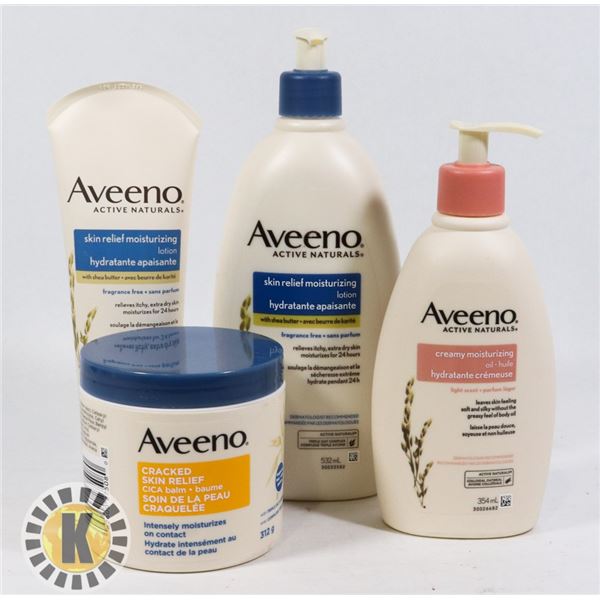 BAG OF ASSORTED AVEENO LOTION