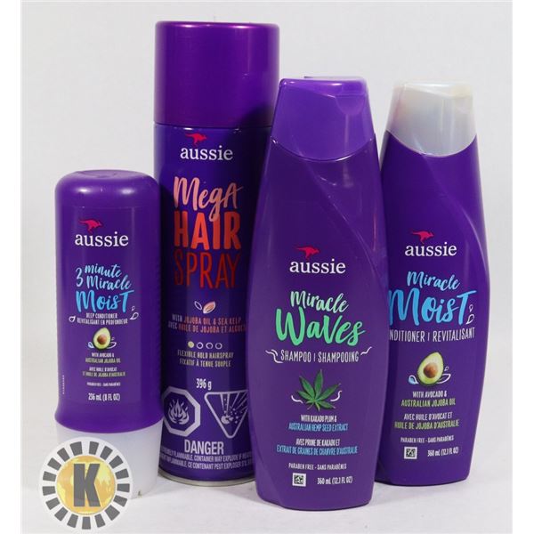 ASSORTED BAG OF AUSSIE HAIR PRODUCTS