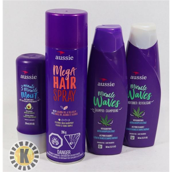 ASSORTED BAG OF AUSSIE HAIR PRODUCTS