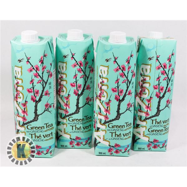 BAG OF 4 960ML ARIZONA GREEN TEA JUICE