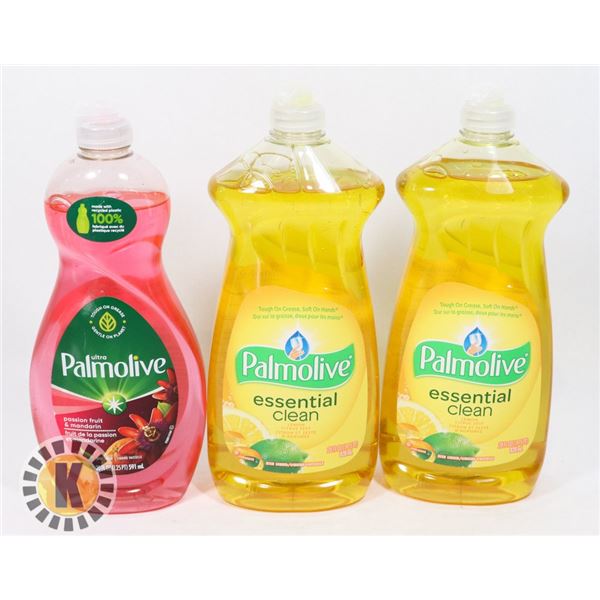 BAG OF 3 825ML PALM OLIVE DISH SOAPS