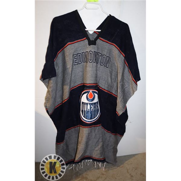 SHAWL WITH EDMONTON OILERS LOGO