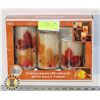 Image 1 : LOT OF 3 LED PILLAR CANDLES