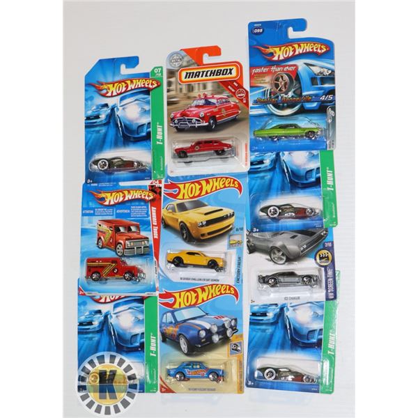 BAG OF 10 HOT WHEELS