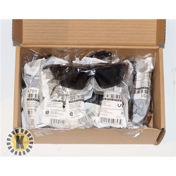 BOX WITH 10 PAIRS OF UVEX SAFETY EYEWEAR