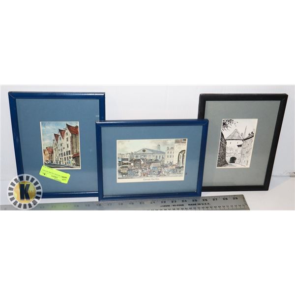 3 VINTAGE WATER COLORS SIGNED