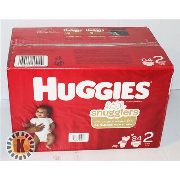 CASE OF 84 HUGGIES SIZE 2 DIAPERS