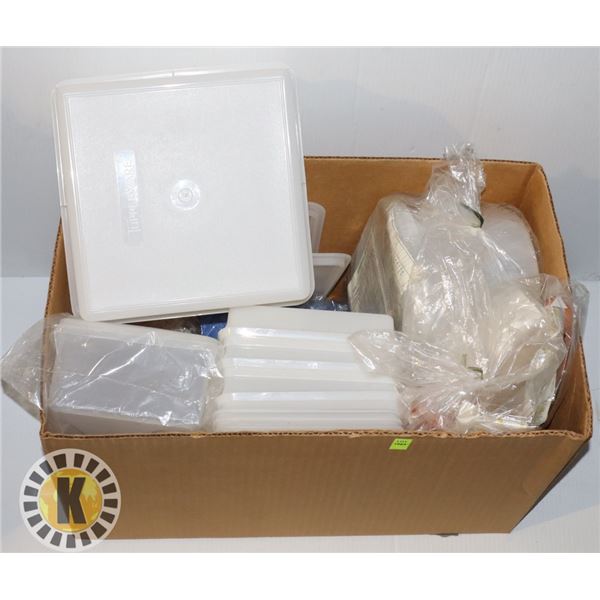 BOX OF ASSORTED TUPPERWARE