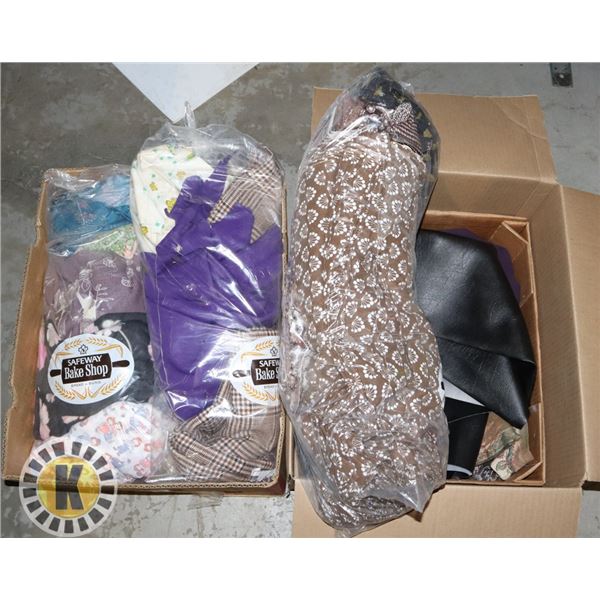 ASSORTED FABRICS- VARIOUS STYLES  AND TEXTURES