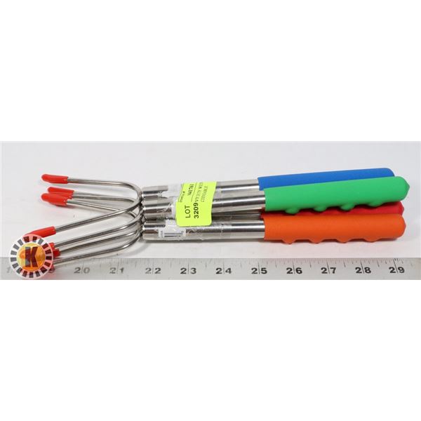 4 PK HEAVY DUTY WEINER FORKS-EXTENDABLE