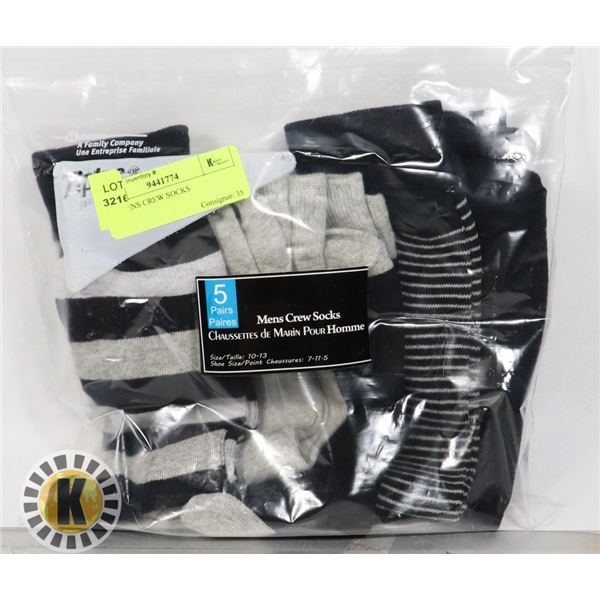 5PK MENS CREW SOCKS