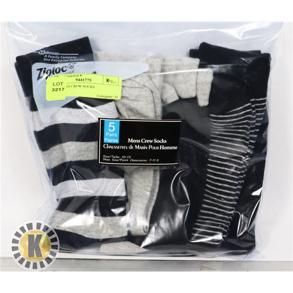 5PK MENS CREW SOCKS