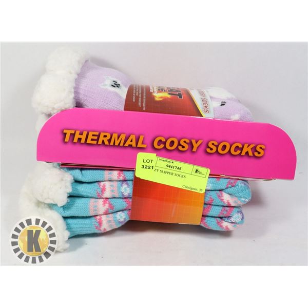 2PK COZY SLIPPER SOCKS