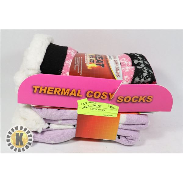 2PK COZY SLIPPER SOCKS