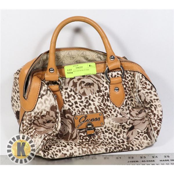 GUESS CHEETAH ROSE PURSE