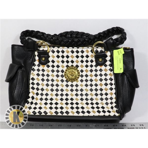 VERSACE GOLD & BLACK PURSE MADE IN ITALY