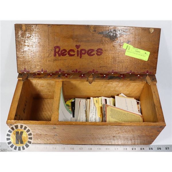 VINTAGE FOLK ART RECIPE BOX