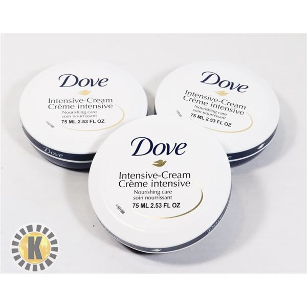 NEW DOVE INTENSIVE-CREAM, 3 JARS:7MML 2.53 FL OZ I