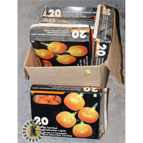 FIVE BOXES OF HALLOWEEN LIGHTS