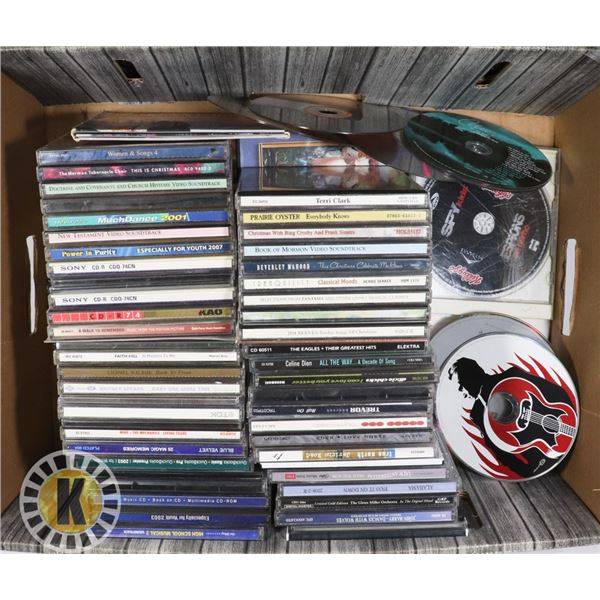 BOX OF ASSORTED MUSIC CDs