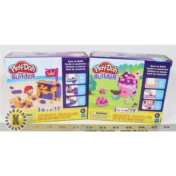 2 NEW PLAY-DOH BUILDER SETS TWO DIFFERENT BUILDING