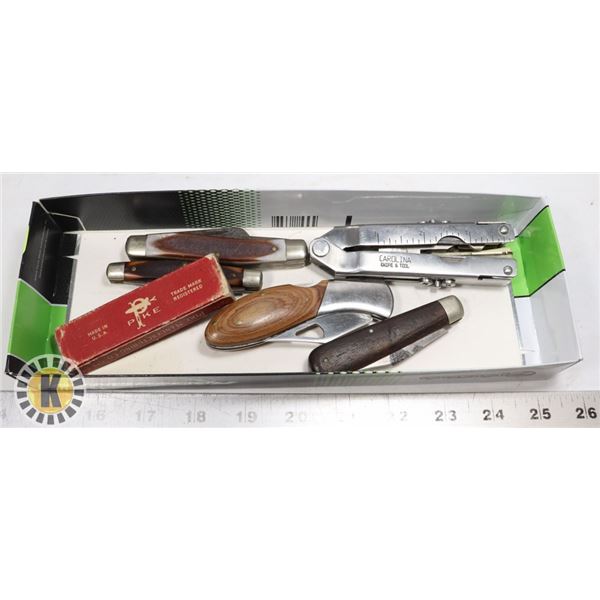 LOT OF VINTAGE POCKET KNIVES, ETC.